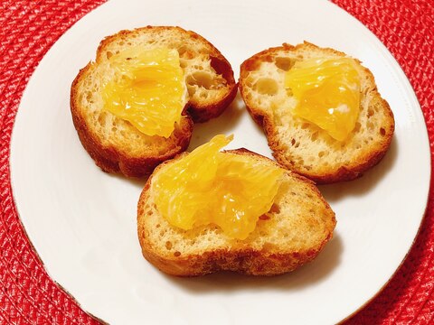 甘夏はちみつバター♪カナッペorトースト